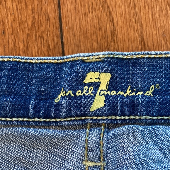 7 for All Mankind Distressed Button Fly Josefina Skinny Boyfriend Jean - 27 - Picture 11 of 11